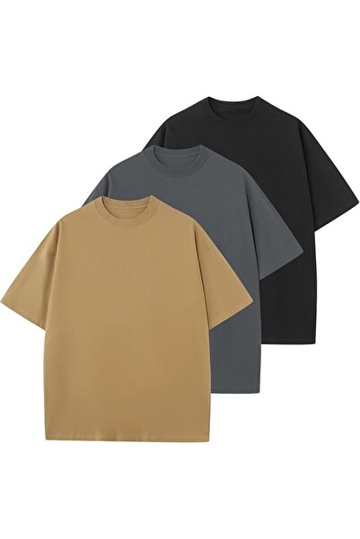 GENERAL KEEPSHOWING Men's Cotton T-Shirts Oversized Unisex Short Sleeve Crew ...
