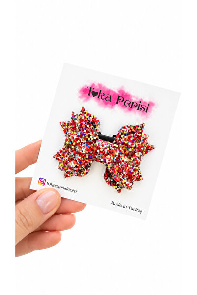 Toka Perisi Glitter Luna Mix Srebrna kopča za bebinu kosu bez dlaka (kopča za...