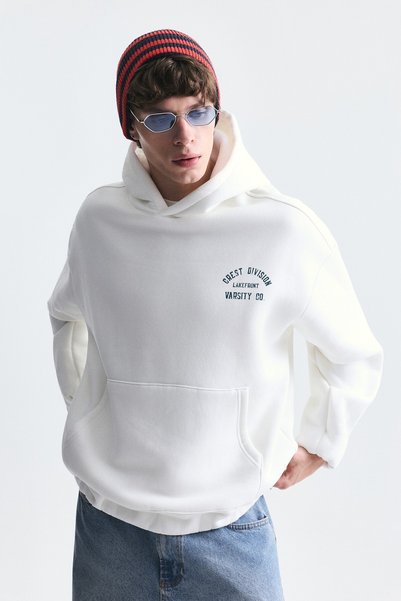VAMOSCLO Oversize printed hooded sweatshirt