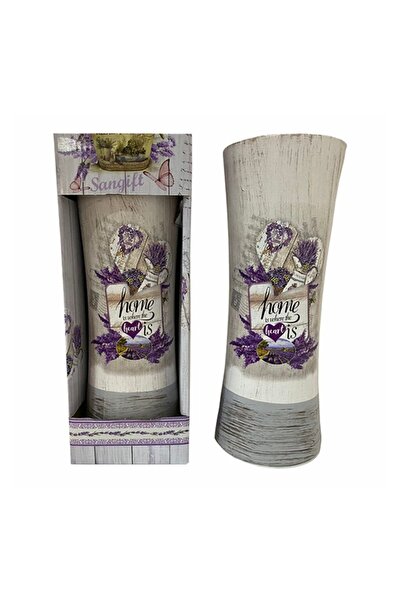 Euro Sangift Vază ceramică dreaptă 25cm lavandă 2