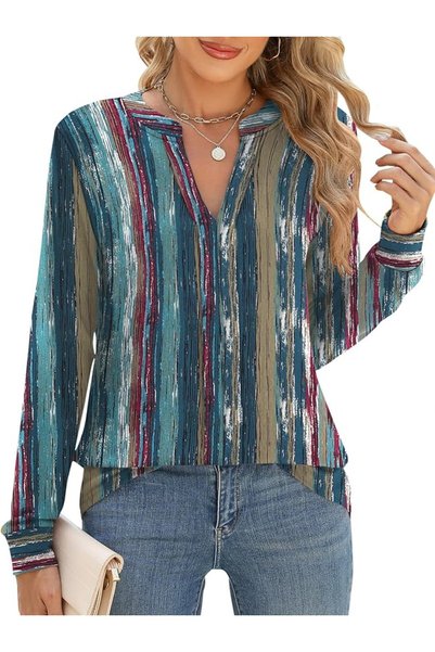 GENERAL Micoson Womens Tops Dressy Casual Long Sleeve Business Knit T Shirts ...