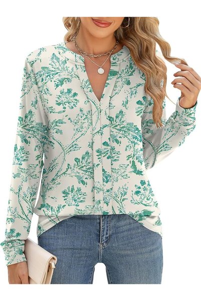 GENERAL Micoson Womens Tops Dressy Casual Long Sleeve Business Knit T Shirts ...