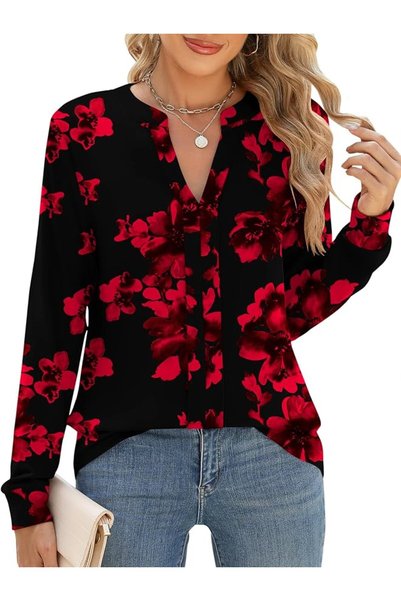 GENERAL Micoson Womens Tops Dressy Casual Long Sleeve Business Knit T Shirts ...