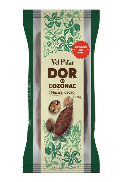 Vel Pitar Cozonac De Post Cu Nuca Si Cacao 500G