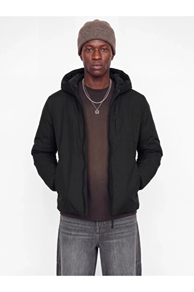 Jack & Jones Geacă bărbați, croială regulară, cu glugă fixă reglabilă cu șnur...