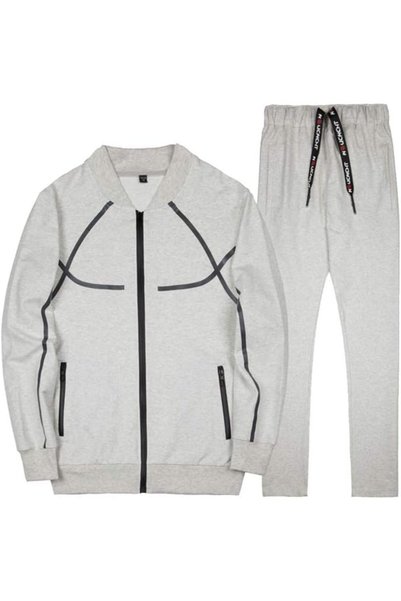 GENERAL PASOK Men's Casual Tracksuit Set Long Sleeve Full-Zip Running Jogging...