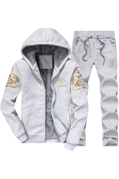 GENERAL PASOK Men's Casual Tracksuit Full Zip Running Jogging Athletic Sports...