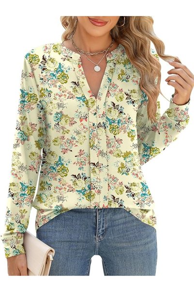 GENERAL Micoson Womens Tops Dressy Casual Long Sleeve Business Knit T Shirts ...