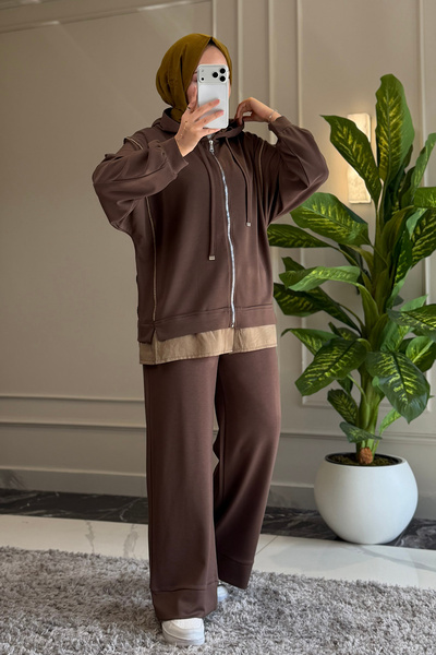 Suede Style 6653 - Set de damă elegant, confortabil, din viscoză, țesătură mo...
