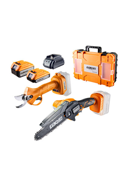 Baukraft Mini fierastrau 18V si foarfeca gradina 4Ah2Ah BK-GPP25