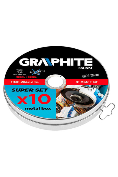 graphite Disc metalic 115x22.2x1.0 mm 55H574