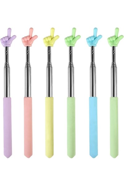 TERRIFI 6PCS Pointer Finger Stick, Extendable Colorful Finger Pointer Stick, ...