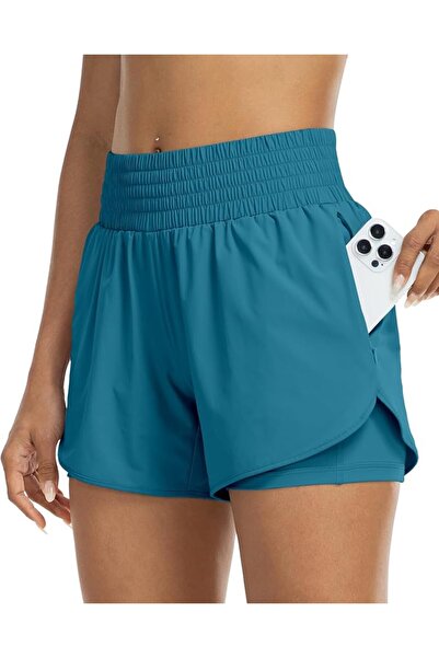 GENERAL YEZII Womens High Waist Running Shorts Athletic Workout Quick Dry Sho...