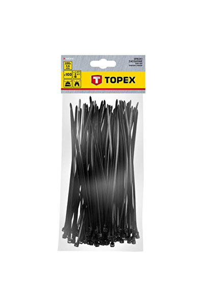topex Set cleme conexiune/coliere 3.6x200 mm negre 44E976