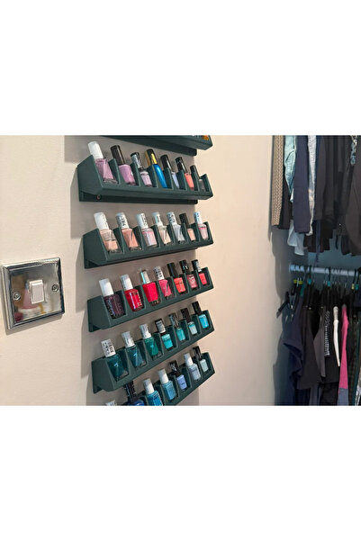 DU&ER (1 Shelf) 7-Compartment Wall-Mounted Nail Polish Rack – Nail Polish Bot...