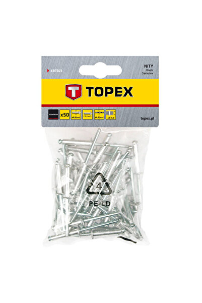topex Set 50 buc. nituri de aluminiu 4,8 x 12,5 mm 43E503