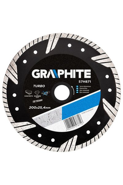 graphite Disc diamantat TURBO pentru zidarie 200mm/25,4mm 57H871