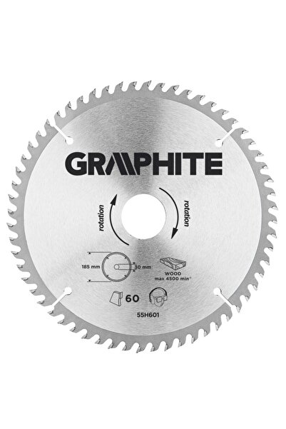 graphite Disc circular 185 x 30 mm, 60 dinți 55H601