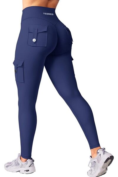 GENERAL YEOREO CoreFlex Workout Cargo Leggings with Pockets for Women Hidden ...