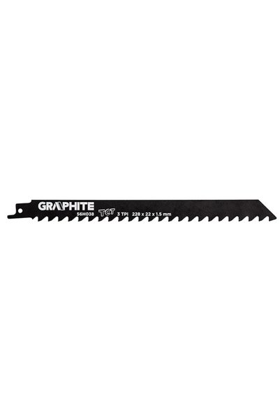 graphite Panza pentru ferastrau sabie HM 228x22x1.5 mm 3TPI 56H038