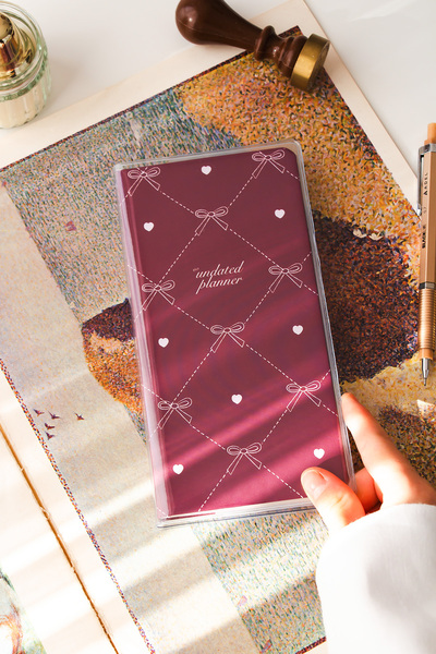 Monotier 9x18 cm Ciltli Ajanda Defter Şeffaf Koruma Kılıfı