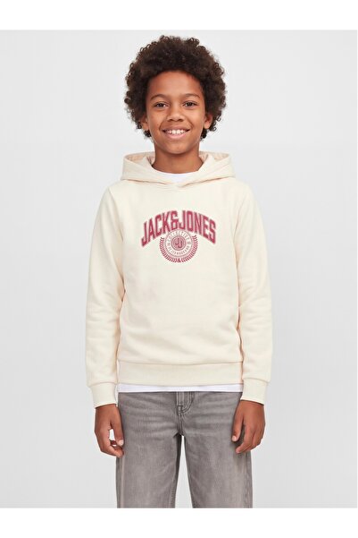 Jack & Jones Φούτερ για αγόρια, κανονική εφαρμογή, χωρίς τσέπες, με στάμπα λο...
