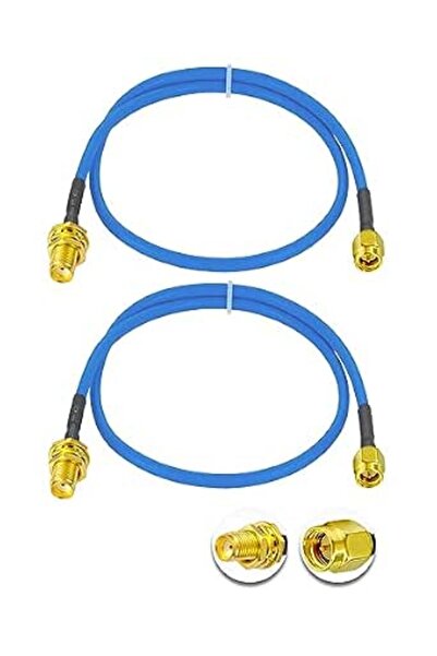 Vecys قطعتان من كابل محوري RF من نوع SMA ذكر إلى SMA أنثى، 50 أوم، 12 بوصة/30...