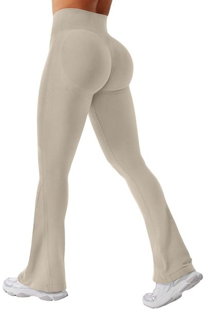 GENERAL YEOREO Mini Flare Leggings Women Workout Leggings Seamless Yoga Pants