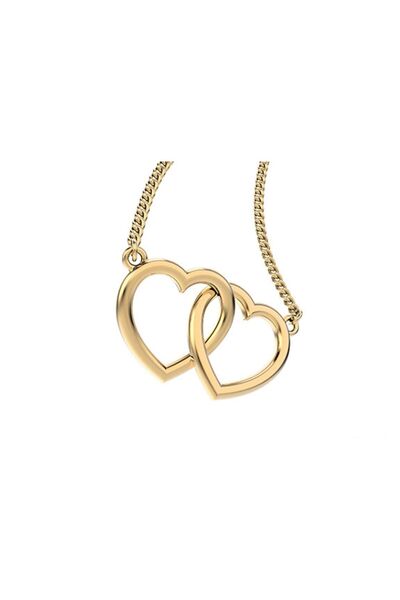 Chocli επίχρυσο κολιέ 18k: Connected Hearts