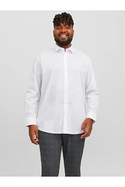 Jack & Jones Plus Cămașă bărbătească, Joe, Croială normală, Albă