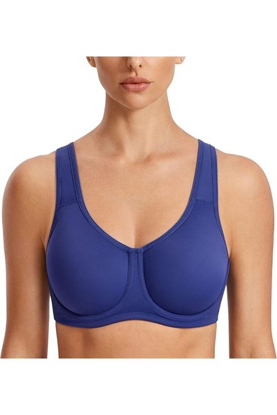 GENERAL SYROKAN Women's Max Control Solid High Impact Plus Size Underwire Spo...