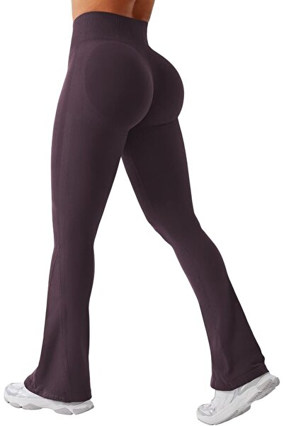 GENERAL YEOREO Mini Flare Leggings Women Workout Leggings Seamless Yoga Pants