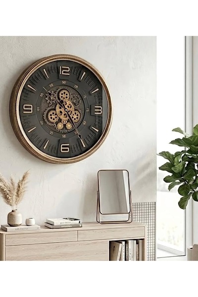 HERA DEKOR Çarklı Duvar Saati 50 cm