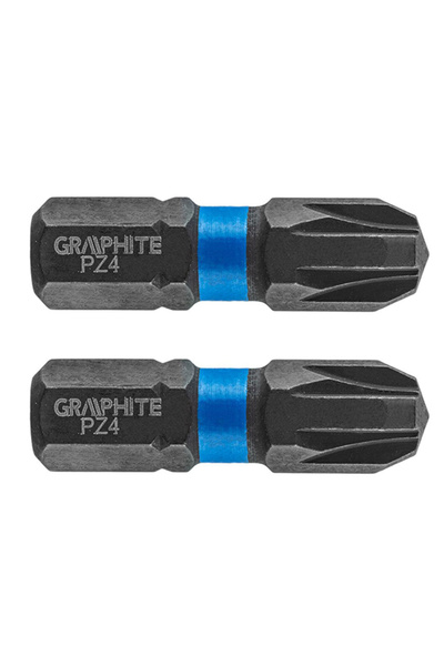 graphite Set biti de impact PZ4X25mm 1/4" 2buc. 56H506
