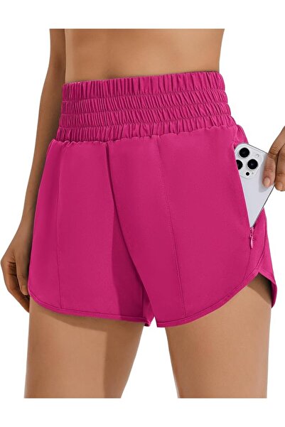 GENERAL PINSPARK Womens Athletic Shorts Running Workout Gym Short High Elasti...