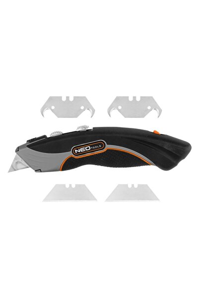 NEO Tools Cutit cu lama trapezoidala si tip carlig, corp metalic, 6 lame 63-700