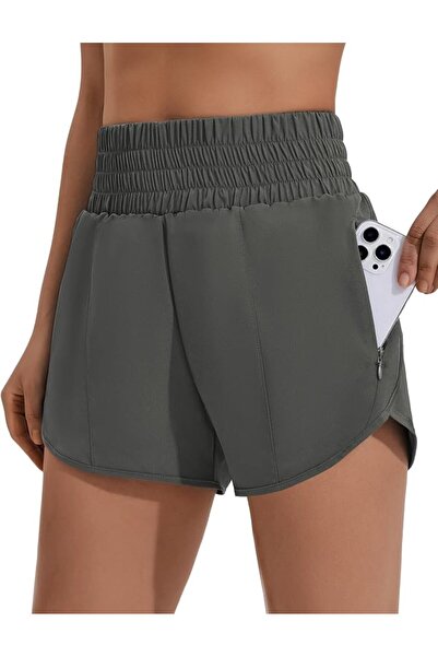 GENERAL PINSPARK Womens Athletic Shorts Running Workout Gym Short High Elasti...