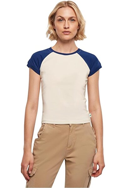 Urban Classics Women's Ladies Organic Stretch Short Retro Baseball Tee T-Shirt