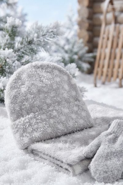 Ritagarcia Women's Polka Dot Soft Plush Beanie Soft Textured Folded Winter Snow Beanie