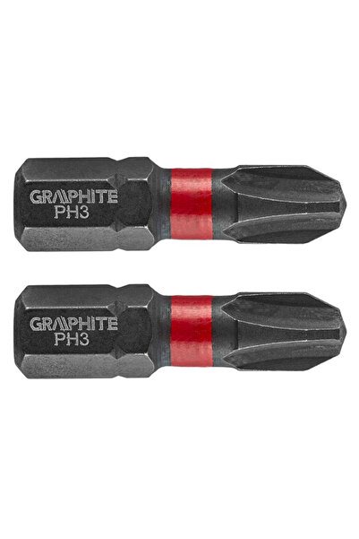graphite Bit de impact PH3X25mm 1/4 " 2 buc. 56H502