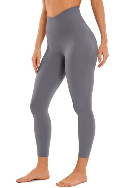 CRZ YOGA Womens Butterluxe Cross Waist Workout Leggings 25" / 28" - V Crossov...