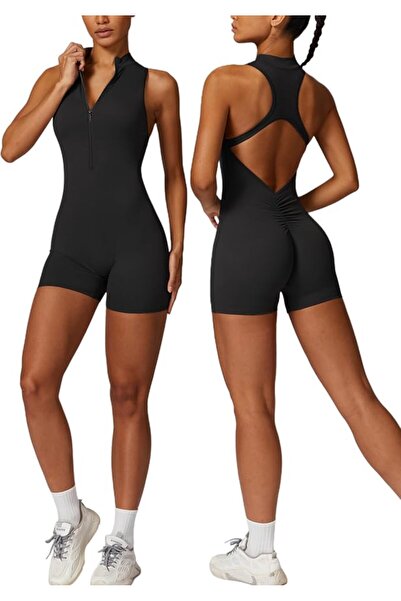 GENERAL ملابس رياضية نسائية من HerGymClothing، بدلة رياضية قصيرة بظهر مفتوح ل...