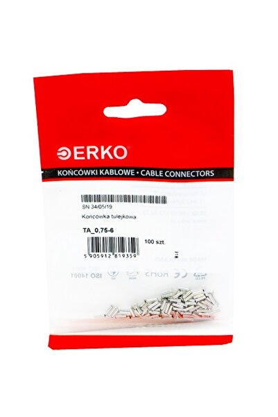Erko Manșon terminal neizolat pentru cablu TA 0.75/6 100 buc.