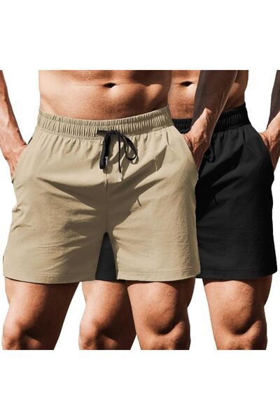 COOFANDY Men's Running Athletic Shorts 5 Inch 2 Pack Gym Workout Shorts Fitte...