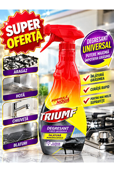 TRIUMF Degresant Forte Universal, Formulă Nouă, Spray pentru Grăsime și Murdă...