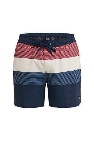 Quiksilver شورت كرة الطائرة الأزرق للرجال من Stretch Scallop ERKEK VOLLEY SHO...
