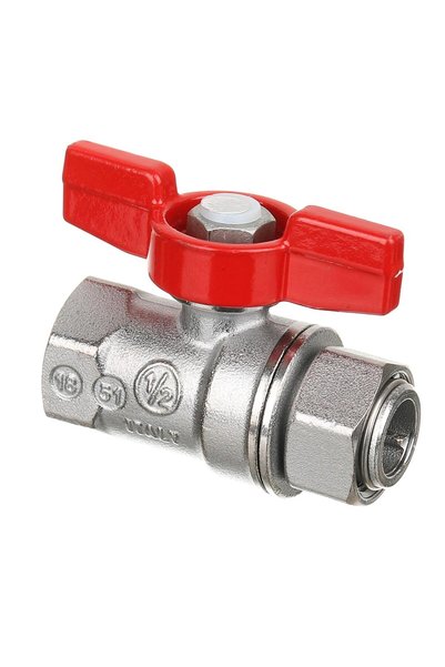 ANTBRO Robinet de Trecere cu Olandez, 1/2", Interior-Interior, Maner Fluture,...