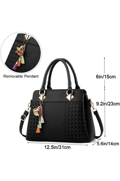 Genrics Dayfine Handbags for Women Top Handle Purse Faux Leather Satchel Bags Stylish Tote Bags Shoulder Crossbody Bag Ladies Handbag