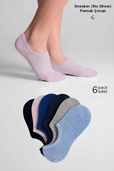 Mısırlı Women's Cotton 6 Pairs of Bootie Socks (No Show) Colorful Series Asso...