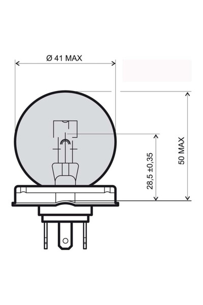 RMS Λάμπα 12V 45/40W P45T - Alb